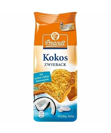 Brandt Genuss Zwieback Coconut 3-Pack (3x225g) - Enjoy Deliciously Crunchy Coconut Snack | Buy Online Worldwide - Buy Online on GoSupps.com