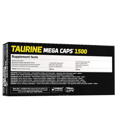 Olimp Labs Taurine Capsules 1500 mg Pack of 120 Mega Capsules - Buy Online on GoSupps.com