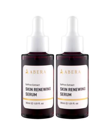 ABERA Saffron Serum For Melasma Treatment Renewing for Face Anti-Aging Treatment for Fine Lines & Wrinkles High Potency Saffron Extract Hydrating Serum Dark Spot Remover (2 BOXES) 1.01 Fl Oz (Pack of 2)