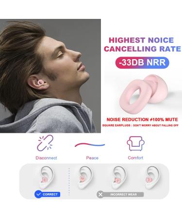 Fita + Silicone Ear Plugs for Noise Reduction - Reusable & Comfortable - NRR 33 dB - 3 Pairs in S/M/L - Pink - Buy Online on GoSupps.com