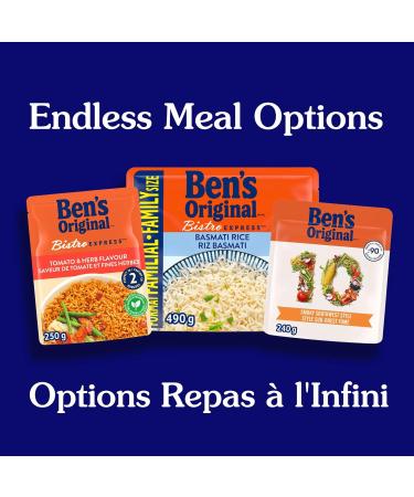 BEN'S ORIGINAL BISTRO EXPRESS Tomato & Herb Long Grain Rice and Side Dish 250g Pouch Tomato & Herb Flavour 1 - Buy Online on GoSupps.com