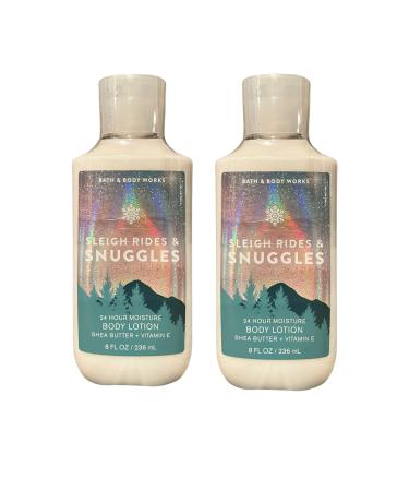 Bath and Body Works Gift Set of 2 - 8 Ounce Lotion - (Sleigh Rides & Snuggles)