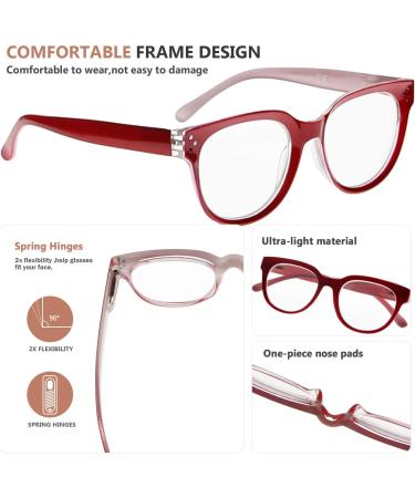 Eyekepper Oversize Reading Glasses Women Stylish Readers +2.00 4-Pack - Mix Diopters - Buy Online on GoSupps.com
