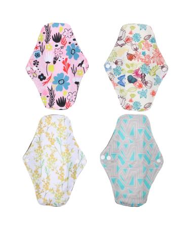 Gleavi 4 piece washable aunt towel support reusable women bands Washable incontinence inserts panty inserts menstruation pillows made of bamboo coal bamboo-activated carbon-pad organically