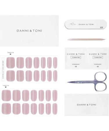 DANNI & TONI 28 Stickers Cat Eyes Semi Cured Nail Wraps Soft Self-Adhesive Gel Nail Stickers(Dusk Rose) Shimmering Pink Salon-Quality Gel Nail Polish Strips Manicure Stickers Set-Cat's Eye Pink - Buy Online on GoSupps.com