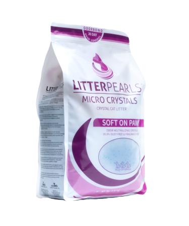 Litter Pearls Crystal Cat Litter with Odorbond- Superior Odor Control, Soft-On-Paws, Low Dust Micro Crystals 7 lb