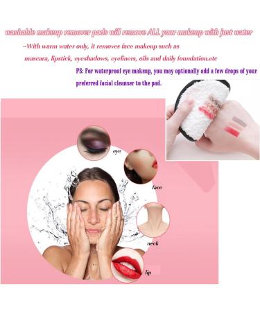 Reusable Makeup Remover Pads - 6 PCS Soft Hypoallergenic Facial Wipes for Easy Makeup Removal - Buy Online on GoSupps.com