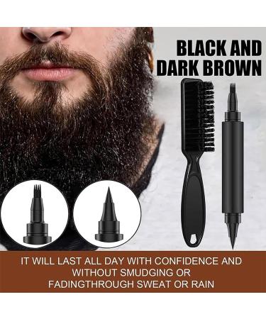 Dark Brown Beard Pencil Filler for Men - Waterproof & Sweatproof - Natural Coverage Mustache Kit for Thickening & Styling - Buy Online on GoSupps.com