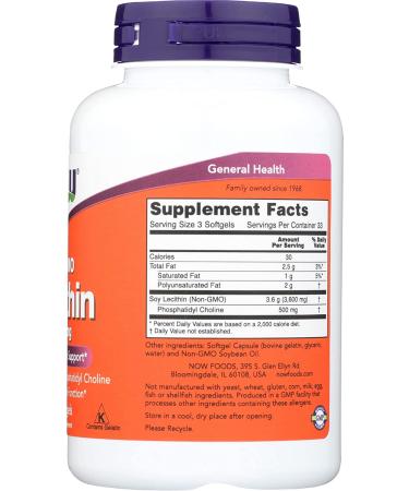 Now Foods Lecithin 19 Grain 1200 mg - 100 Softgels - Buy Online on GoSupps.com