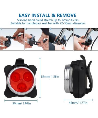 Balhvit - Bike Light Set - Super Bright USB Rechargeable Waterproof Mountain Road Safety & Easy Mount LED Bicycle Lights - USB Cycling Front & Rear Light - Buy Online on GoSupps.com