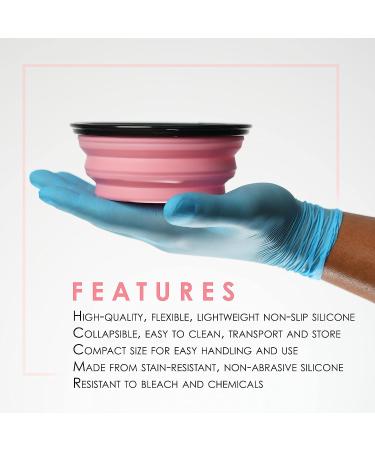 Level 3 Collapsible Tint Bowl - Pink | Ideal for Mixing, Dying & Coloring | Resistant to Bleach & Chemicals | Compact Size - Buy Online on GoSupps.com