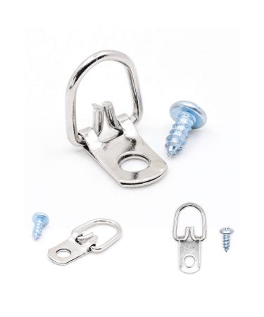 D Ring Picture Hangers with Screws - 100 Pack - Bulk D Rings - Pro Quality d-Rings - Picture Hang Solutions - Buy Online on GoSupps.com