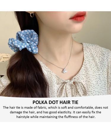 5 Pieces Of Hair Ties 3 Pieces Of Hair Clips Women'S Hair Ties Plaid And Polka Dot Hair Ties Blue Plaid Hair Accessories Ponytail Hair Accessories Fluffy And Cute Hair Ties - Buy Online on GoSupps.com