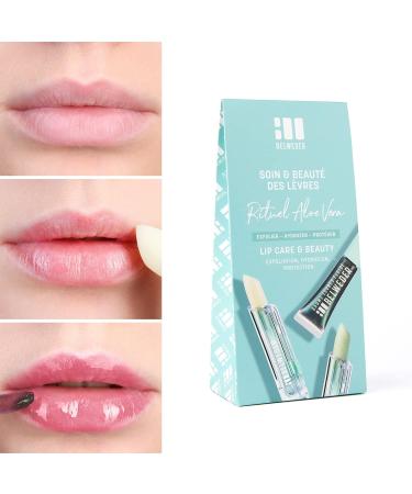BELWEDER - Aloe Vera Ritual Beauty and Care Set - 2 Exfoliating and Nourishing Lip Balms + 1 Regenerating and Protective Fluid Balm - Buy Online on GoSupps.com