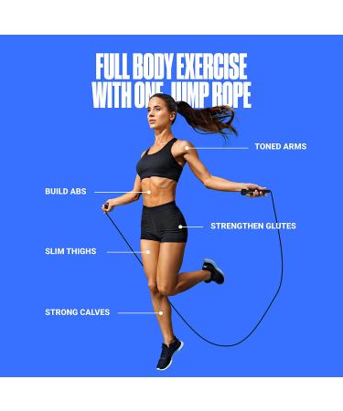 SPORTBIT Adjustable Speed Jump Rope for Women, Men, and Kids - Lightweight Fitness Skipping Rope for Workout - Black Plastic Handles - Buy Online on GoSupps.com