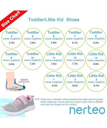 Nerteo Toddler/Little Kid Running/Walking Sports Sneakers - Light Grey/Pink - Size 5 - Buy Online on GoSupps.com