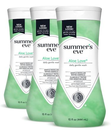 Summer's Eve 5 in 1 Cleansing Wash Aloe Love 15 fl oz (444 ml) 3 pack - Buy Online on GoSupps.com