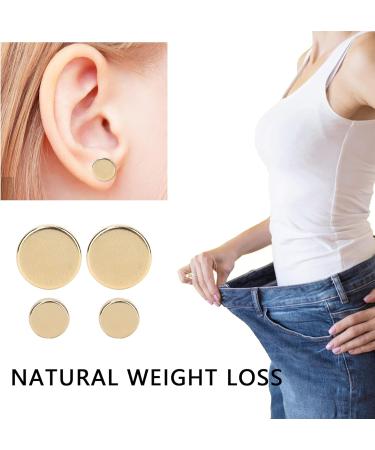 Magnetic Weight Loss Earrings | Gold Slimming Acupressure Therapy Earplugs - Buy Online on GoSupps.com