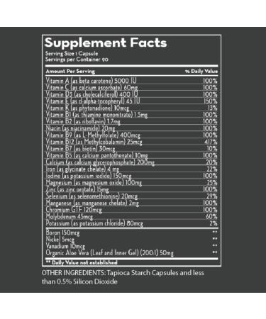 Desert Harvest Low-Acid Multi-Vitamin Supplement - B6-Free pH Balanced Formula | 90 Capsules - Buy Online on GoSupps.com