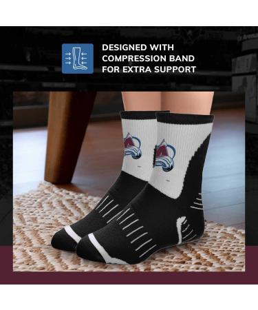 Colorado Avalanche NHL Surge Team Mascot Quarter Socks - Black, Medium | Official FBF Apparel - Buy Online on GoSupps.com