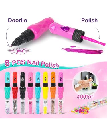Kids Nail Polish Set - Non-Toxic Nail Art Kit for Girls Aged 7-12 | Perfect Birthday Gift & Spa Makeup Manicure Toys - Buy Online on GoSupps.com
