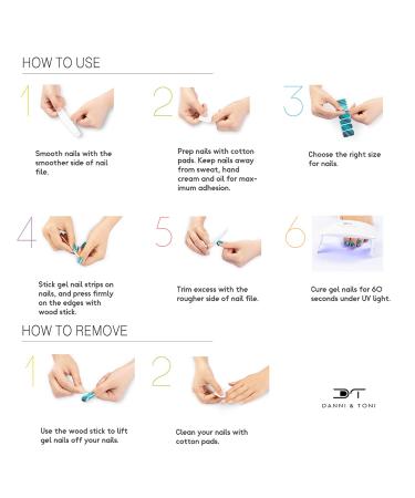 DANNI & TONI Ursula Semi Cured Gel Nail Strips - Gradient Glossy Nail Wraps (28 Stickers) - Buy Online on GoSupps.com