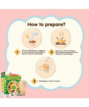 Manna Health Mix | 100% Natural Multigrain Nutrition Drink for Kids | Multi Millet Health Drink Mix Powder 500g (250g x 2 Packs) | 14 Natural Ingredients Sathu maavu | Porridge Mix - Buy Online on GoSupps.com