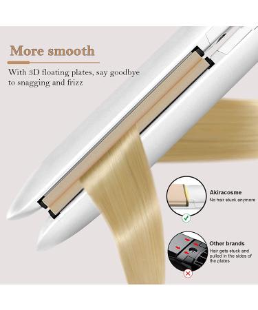 AKIRACOSME 2-in-1 Hair Straightener and Curler Professional Ceramic Ion Flat Iron | Adjustable Temp up to 450 F | 3D Floating Plates | Easy Styling for Straightening, Curling & Hair Protection - Buy Online on GoSupps.com