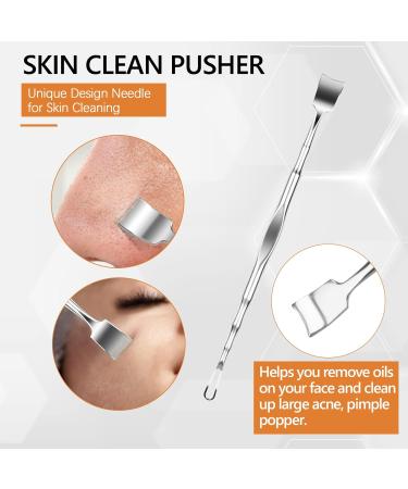 Professional Blackhead Remover Pimple Popper Tool Kit for Acne Removal with Case - Face Skin Care Treatment Tool for Blemish Whitehead Popping - Comedone Extractor for Nose and Face - Sliver - Buy Online on GoSupps.com