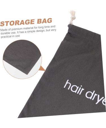 CRILSTYLEO 1pc Hair Dryer Storage Bag Travelling Backpack Hair Dryer Bag Make up Organizer Bag Canvas Dark Grey - Buy Online on GoSupps.com