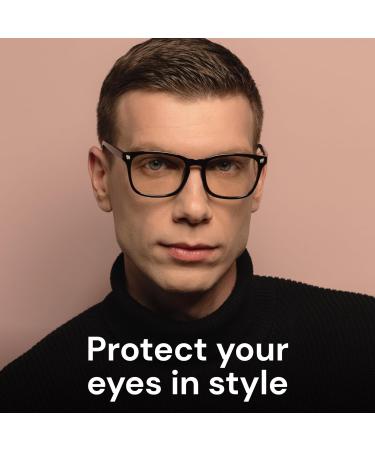 Gaoye Blue Light Blocking Glasses | Fashion Square UV Protection Eyewear for Men & Women | Light Coffee Computer & Gaming Glasses - Buy Online on GoSupps.com