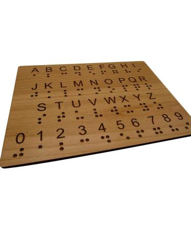 Creative Escape Rooms Wood Braille Alphabet and Number Educational Fingerboard - Learning Braille for The Sighted - Teaching Aid - Buy Online on GoSupps.com