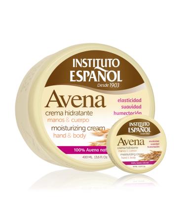 Instituto Español Oatmeal Body Moisturizer | Scented Body Cream for Women, Men | Treatment and Elasticity for Dry, Chapped Skin | Ideal for the Whole Family | Travel Set 430
