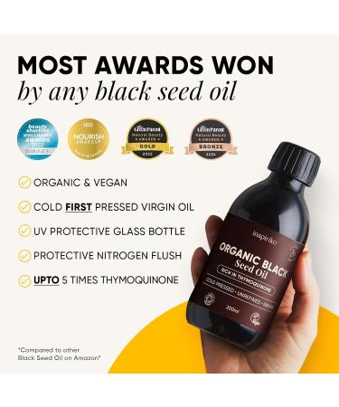 Black Seed Oil Organic Cold Pressed. Up to 5X% Strength. Award Winning Organic Black Seed Oil - Known as Black Cumin Seed Oil & Blackseed Oil 200 ml - Buy Online on GoSupps.com