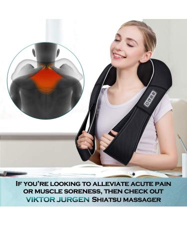 Shiatsu Neck and Back Massager with Heat - Viktor Jurgen | Relaxation Gift for Men - Ideal Shoulder Massager - Buy Online on GoSupps.com