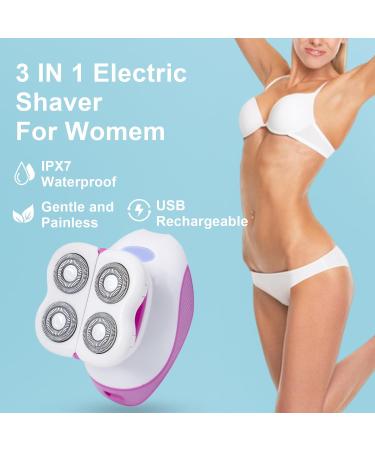 Ruiqas 3-in-1 Women's Electric Razor - Wireless Hair Remover & Massager for Face & Body | Painless & Versatile - Buy Online on GoSupps.com