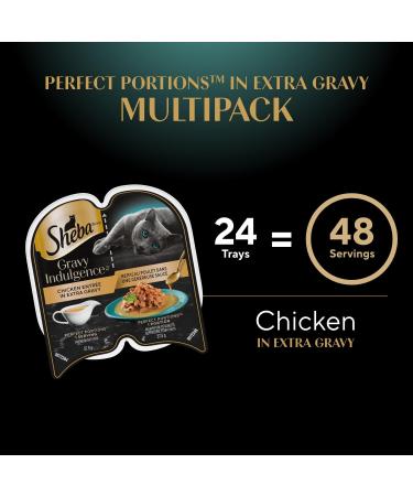 Sheba Gravy Indulgence Perfect Portions Adult Wet Cat Food Chicken Entr e in Extra Gravy 75g Tray (24 Pack) - Buy Online on GoSupps.com