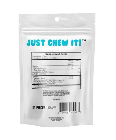 BEASTJAW Energy & Focus Gum Natural Caffeine + L-Theanine + B-Vitamins Chewing Gum Sugar Free Mint Clean Energy Supplement for Alertness & Fresh Breath (Dietary Supplement) - Buy Online on GoSupps.com