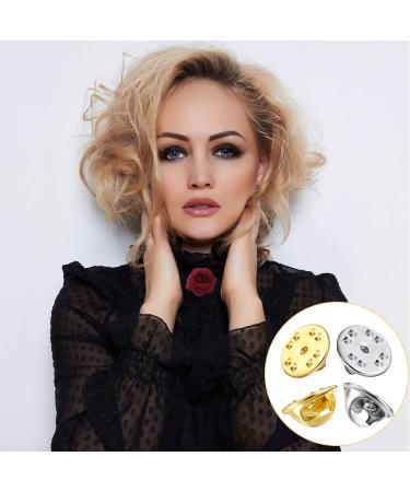 Brass Butterfly Clutch Badge Insignia Clutches Pin Backs - Gold & Silver (50 Pieces) - Buy Online on GoSupps.com