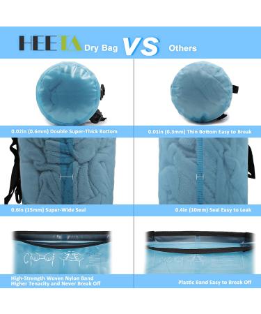 HEETA Waterproof Dry Bag for Women Men  5L/10L/20L/30L/40L Roll Top Lightweight Dry Storage Bag Backpack with Phone Case for Travel  Swimming  Boating  Kayaking  Camping and Beach Blue 5L - Buy Online on GoSupps.com
