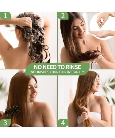 MIVAVO Keratin Hair Treatment Capsules for Dry and Damaged Hair - Ideal for Post-Dye Care | Exquisite Glass Bottle Packaging | 36 Capsules (Green) - Buy Online on GoSupps.com