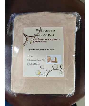 10 Pcs Castor Oil Pack Wrap - Self Adhesive High Absorbent Organic Cotton Flannel for Effective Wellness | No Wash Anti Oil Leak Design for Men Women Kids - Buy Online on GoSupps.com