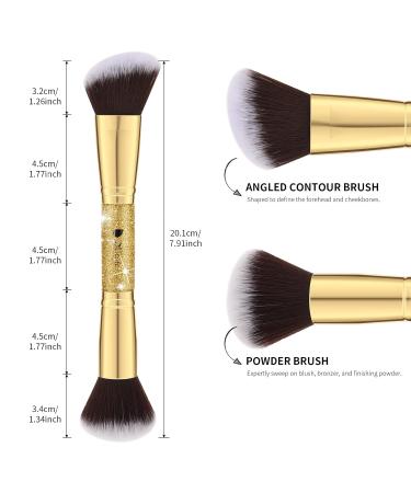 DUcare Makeup Brushes Set - 2 Piece Powder Foundation & Contour Kabuki Synthetic Hair - Premium Cosmetic Brush for Flawless Makeup Application - Buy Online on GoSupps.com