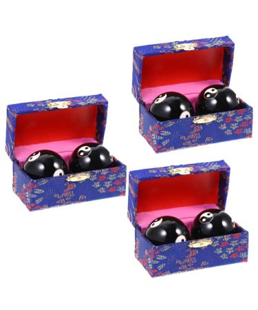 Ultechnovo 6 STK massage globe handballs made of metal medicine balls to train tool massage balls Hand exercise balls bullay yoga gymnastics ball cloisonne handball fitness metal ball