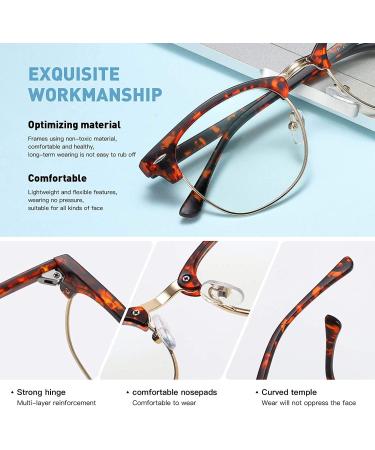 2 Pack Blue Light Blocking Glasses Anti Blue Light Gaming Glasses Retro Fashion Frame Non-Prescription Lens Anti Fatigue Headache Computer Screen Glasses for Women and Men Unisex Round Glasses a1 black+white+flower - Buy Online on GoSupps.com