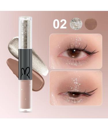 Erinde 3PCS Liquid Glitter Matte Eyeshadow & Eyeliner Set | Korean Shimmer & Matte Cream Eyeshadow | Christmas Eye Makeup | Long Lasting Formula - #02 - Buy Online on GoSupps.com