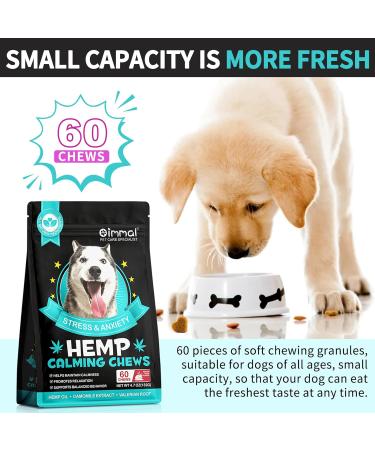 HRAMEX Calming Chews for Dogs(Peking Duck 60PCS) 100% Natural Ingredients Dogs Calming Treats Helps Dog Anxiety & Stress Relief Separation and Barking for All Breeds & Sizes 4.7oz(132g) - Buy Online on GoSupps.com