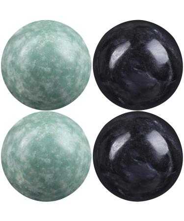 Ipetboom Baoding balls with marble pattern natural stone hand exercise balls Chinese exercise health massage ball Hand-finger-tensioning massage massage device