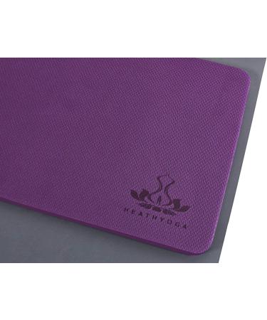 Heathyoga Yoga Knee Pad - Cushioned Support for Knees and Elbows in Yoga, Gardening & More - Purple, 26x10 - Non-Slip Buffer Grip - Buy Online on GoSupps.com