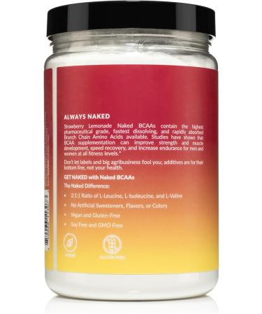 NAKED Strawberry Lemonade BCAAs + Cherry Lime Energy 2:1:1 Amino Acids (34 Servings) & Clean Pre Workout (30 Servings) | Strength Endurance & Recovery - Buy Online on GoSupps.com